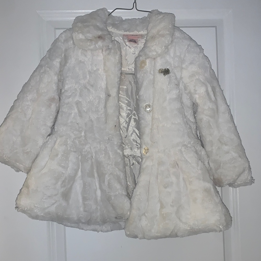Juicy couture, White Faux Fur Kids Coat